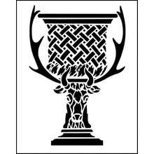 Пример трафарета Оленья ваза