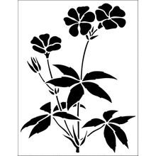 Пример трафарета Герань