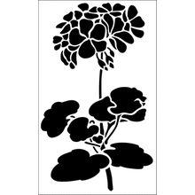 Пример трафарета Герань