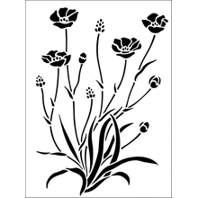 Пример трафарета Лютик