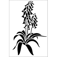 Пример трафарета Куст примулы