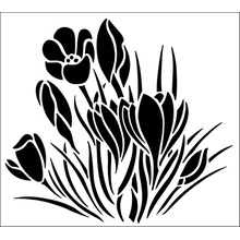Пример трафарета Крокусы