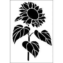 Пример трафарета Подсолнух 1