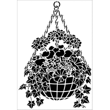 Пример трафарета Висящая корзина