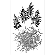 Пример трафарета Пампасная трава