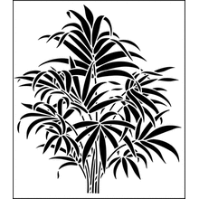Пример трафарета Хамедорея изящная
