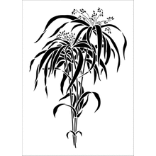 Пример трафарета Зонтичная трава 3