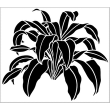 Пример трафарета Золотая пальма