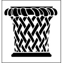 Пример трафарета Решетчатый горшок