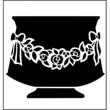 Пример трафарета Горшок 1