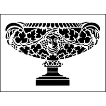 Пример трафарета Виноградная ваза