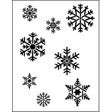 Пример трафарета Разные снежинки