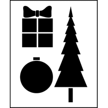 Пример трафарета Рождественский набор
