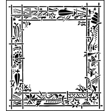 Пример трафарета Восточная рамка