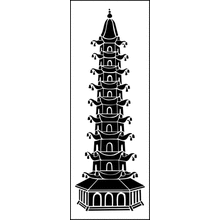 Пример трафарета Пагода