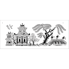 Пример трафарета Ивовый бордюр