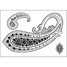 Пример трафарета Набор пейсли