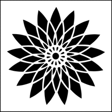 Пример трафарета Георгин