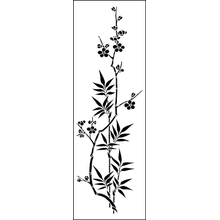 Пример трафарета Цветущий бамбук