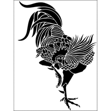 Пример трафарета Петушок 2