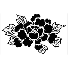 Пример трафарета Пионы 4