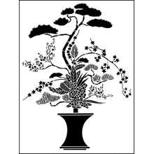 Пример трафарета Икебана