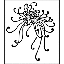 Пример трафарета Паучья хризантема