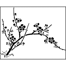 Пример трафарета Вишневый цвет 6