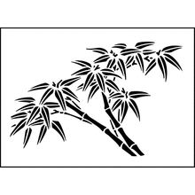 Пример трафарета Бамбуковый лист 3