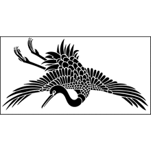 Пример трафарета Журавль 2