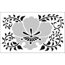 Пример трафарета Пионы 2