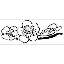 Пример трафарета Цветы 8