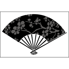 Пример трафарета Вишневый веер