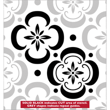 Пример трафарета Обои Мокко