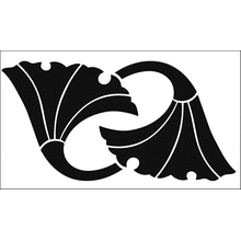 Пример трафарета Листья гинкго 1