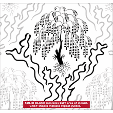 Пример трафарета Глициния 3