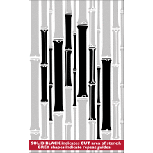 Пример трафарета Бамбук 9