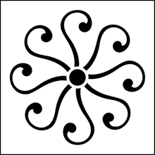 Пример трафарета Осьминог 1