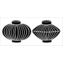 Пример трафарета Фонари