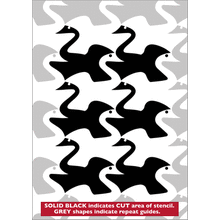 Пример трафарета Птицы