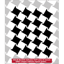 Пример трафарета Мелкая клетка 1