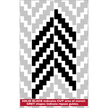 Пример трафарета Ткань в елочку