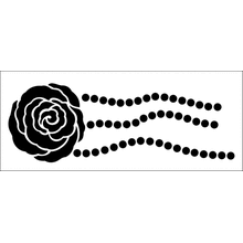 Пример трафарета Роза и жемчуг 2