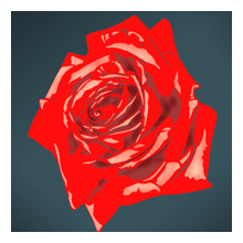 Пример трафарета Роза 2