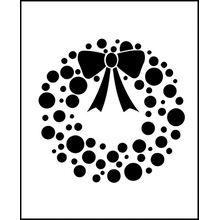 Пример трафарета Венок из шариков