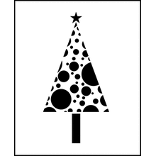 Пример трафарета Елка из точек