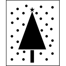 Пример трафарета Снежное дерево