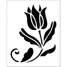 Пример трафарета Цветочный мотив 1