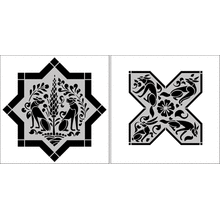 Пример трафарета Плитка 66