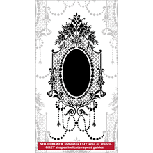 Пример трафарета Обои рококо